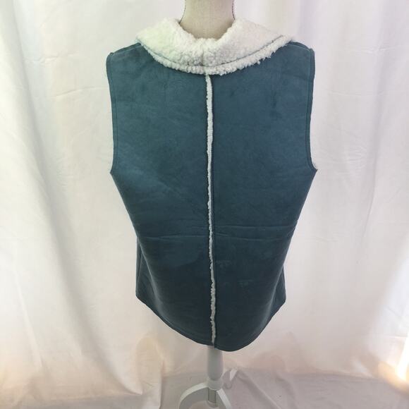 Naturals D&Co Faux Suede Sherpa Vest XS - Picture 7 of 16